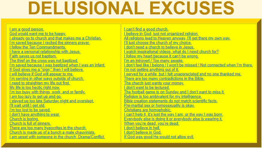Delusional Excuses
